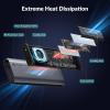 PHIXERO (40Gbps & Fan) PhiBox Pro M.2 NVME SSD Enclosure, Tool-Free, Compatible with USB4/3/2, Thunderbolt 4/3. view 2