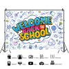 12x8ft Back to School Backdrop Cartoon Classroom First Day of School Photography Background Teacher Kids School Party Banner Classroom Decorations Photo Booth Props view 2