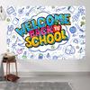 12x8ft Back to School Backdrop Cartoon Classroom First Day of School Photography Background Teacher Kids School Party Banner Classroom Decorations Photo Booth Props view 3