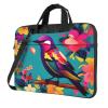 Colorful Flowers Bird Laptop Bag 15.6 Inch, Business Briefcase Gifts For Men Women, Messenger Shoulder Bag With Strap view 1