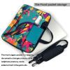 Colorful Flowers Bird Laptop Bag 15.6 Inch, Business Briefcase Gifts For Men Women, Messenger Shoulder Bag With Strap view 3