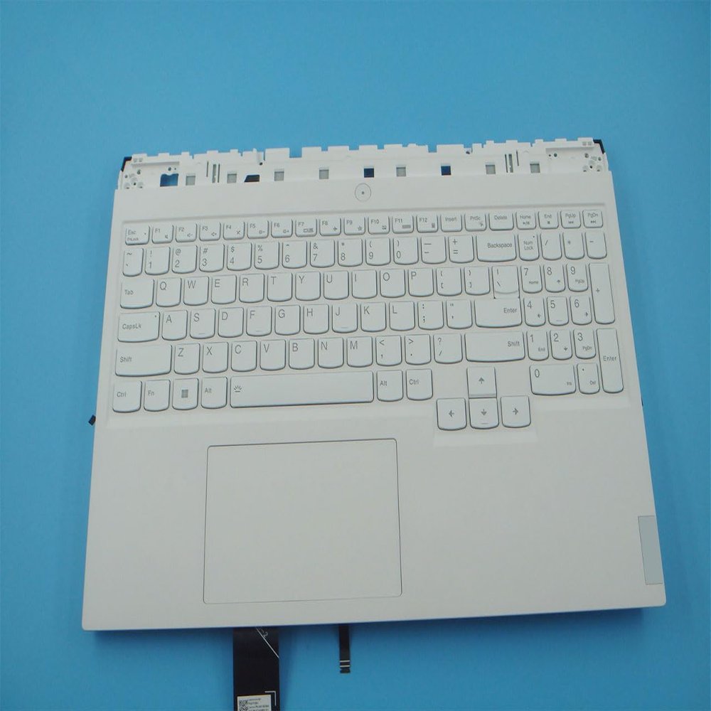 Bayjebu Parts for Lenovo Legion 5 Pro-16ACH6 16ITH6 Palmrest Keyboard Bezel US Backlit White 16.0 inch 5CB1C93564