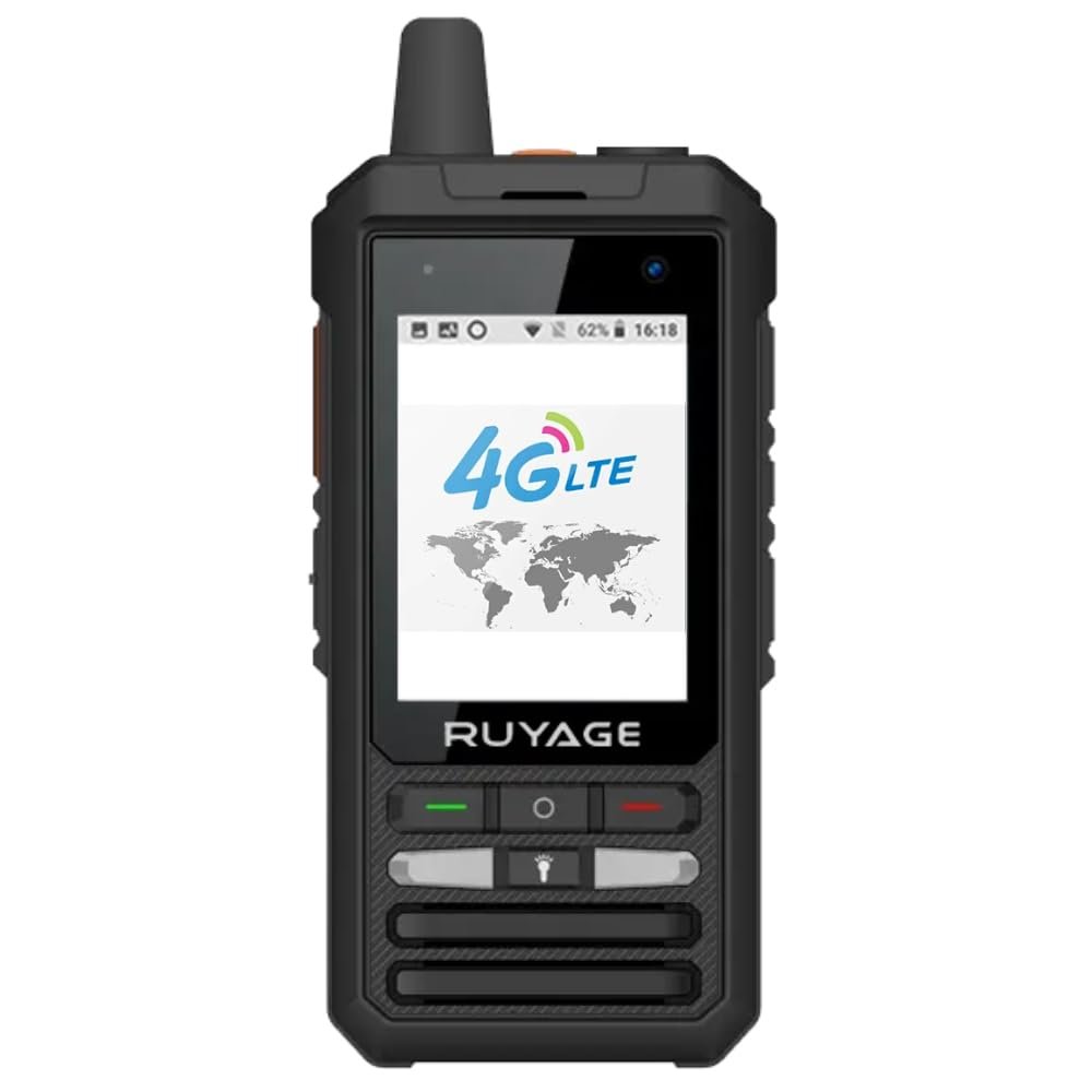 RUYAGE 4G Network Phones 2.4 Inch Touch Screen WiFi Radios Walkie Talkies Long Range 100 Miles with PTT Button Support Bluetooth Android 8.1 POC Radio for Zello Real PTT ZL80