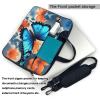 Blue Butterfly Laptop Bag 15.6 Inch, Business Briefcase Gifts For Men Women, Messenger Shoulder Bag With Strap view 3