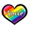 Queer Sticker Gay Pride Stickers Gay Love Stickers Rainbow Stripe Stickers LGBTQ Awareness, Vinyl Waterproof Stickers for Car Truck, Laptop, Water Bottle, Scrapbook, Bumper Sticker for Adult (3inches) view 1