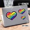 Queer Sticker Gay Pride Stickers Gay Love Stickers Rainbow Stripe Stickers LGBTQ Awareness, Vinyl Waterproof Stickers for Car Truck, Laptop, Water Bottle, Scrapbook, Bumper Sticker for Adult (3inches) view 2