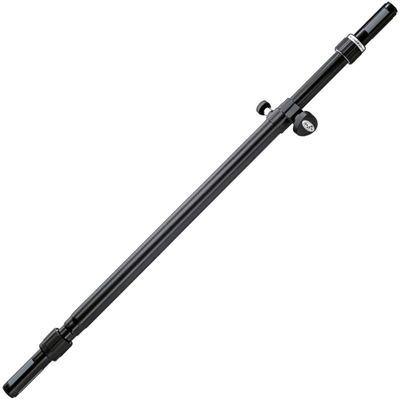 DAS Audio 16900239 Model DAS-TSP-1 Telescoping/Adjustable Ring Lock Pole, Black; for Use Between Satellite and Sub System; Adjustable Height; Compatible with Standard Pole Mounts