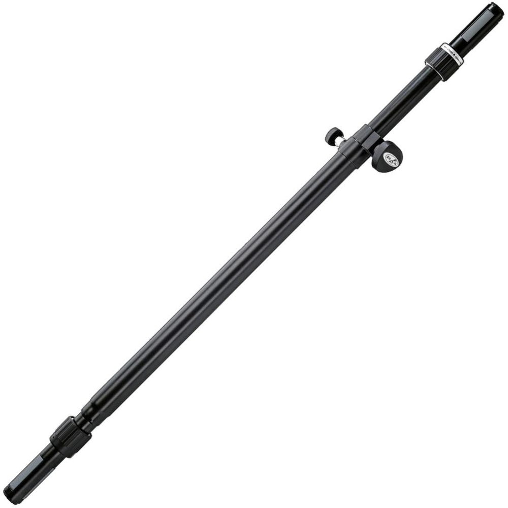 DAS Audio 16900239 Model DAS-TSP-1 Telescoping/Adjustable Ring Lock Pole, Black; for Use Between Satellite and Sub System; Adjustable Height; Compatible with Standard Pole Mounts