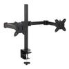 Amazon Basics Adjustable Dual Monitor Desk Mount, Holds up to 32" Monitors, Black view 1
