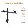 Amazon Basics Adjustable Dual Monitor Desk Mount, Holds up to 32" Monitors, Black view 2