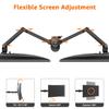 Amazon Basics Adjustable Dual Monitor Desk Mount, Holds up to 32" Monitors, Black view 3