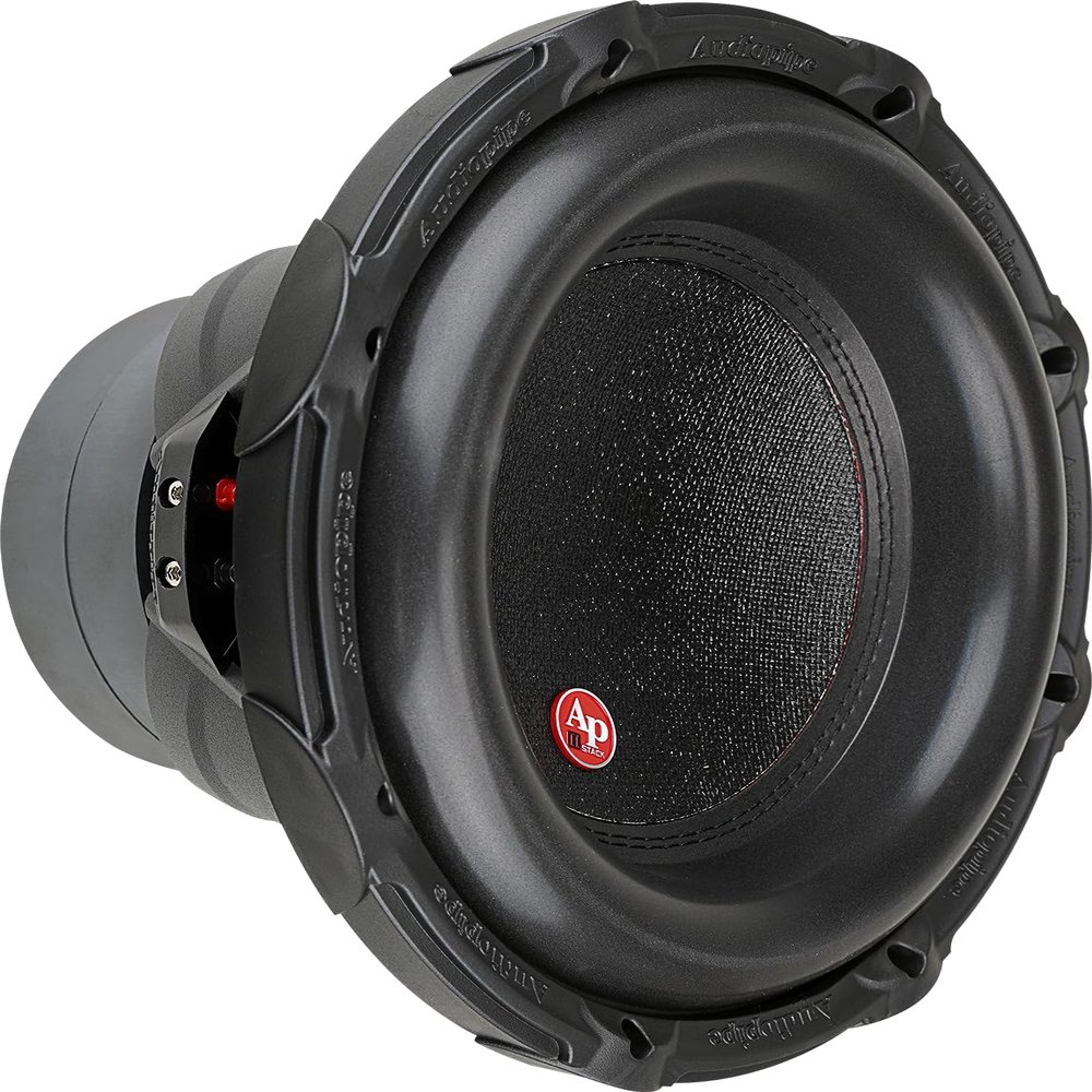 Audiopipe 12" Double Stack Composite Cone Subwoofer (TXX-BDC-II-12), Superior Performance, 1500W, 2 Magnets, BASV Voice Coil, Aluminum Basket, Multi-Connect, Non-Press Paper Cone, 2 x 4 Ohms