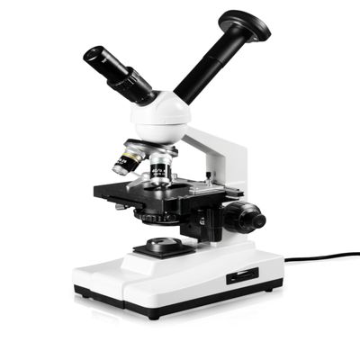 Vision Scientific VME0007-T-100-LD-DG1.3 Dual View Compound Microscope, 10x WF and 20x WF Eyepieces, 40x2000x Magnification, LED Illumination, 1.25 NA Abbe Condenser, 3.0MP Digital Eyepiece Camera