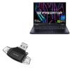 BoxWave Smart Gadget Compatible with Acer Helios 16 - AllReader SD Card Reader, microSD Card Reader SD Compact USB - Jet Black view 1