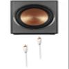 Klipsch R-120SW 200 Watt Subwoofer with a Greyhound 3.0M Subwoofer Cable (2018) view 1