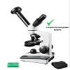 Vision Scientific VME0019-T-LD-DG1.3 Dual View Elementary Compound Microscope, 10x WF & 25x WF Eyepiece, 40x1000x Magnification, LED Illumination, Gliding Round Stage, 1.3MP Digital Eyepiece Camera view 2
