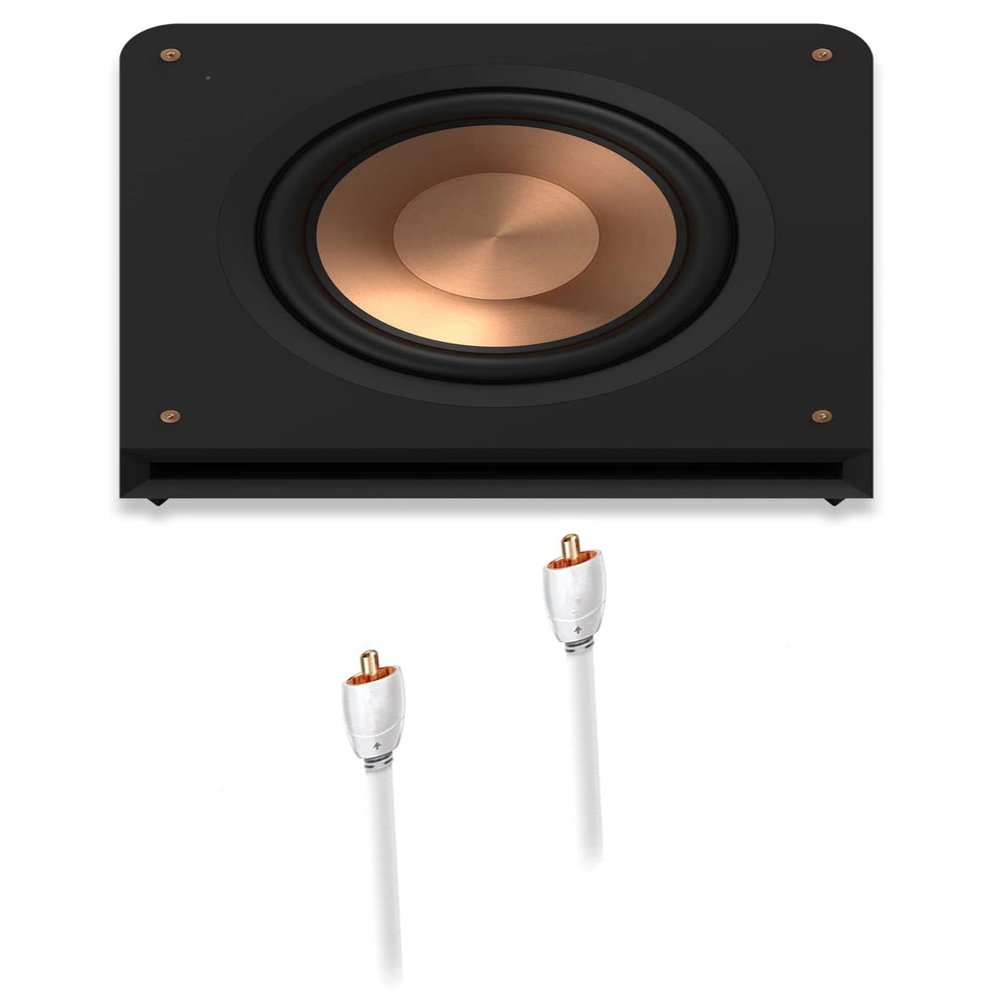 Klipsch RP-1400SW 1000W Subwoofer with 14 Inch Cerametallic Driver with a Greyhound 3.0M Subwoofer Cable (2023)