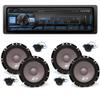 Alpine UTE-73BT Single-DIN Bluetooth Receiver & A Pair of Midwoofer & Tweeter SXE-1751S 6.5" Component Speaker Bundle  Complete Car Audio System view 1