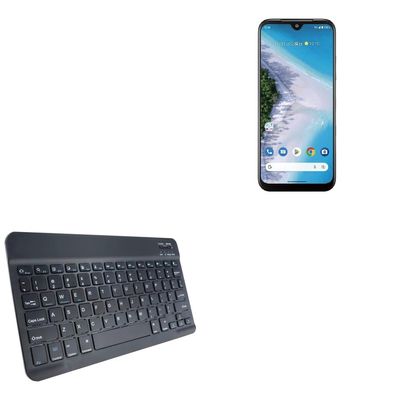 BoxWave Keyboard Compatible with Kyocera Android S10 - SlimKeys Bluetooth Keyboard, Portable Thin with Chiclet-Style Keys - Jet Black