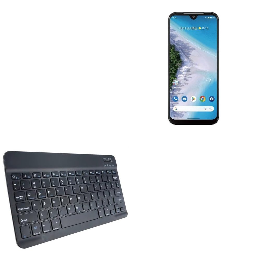 BoxWave Keyboard Compatible with Kyocera Android S10 - SlimKeys Bluetooth Keyboard, Portable Thin with Chiclet-Style Keys - Jet Black