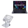 BoxWave Stand and Mount Compatible with Acer Helios 16 - Executive VersaView Laptop Stand, Ergonomic Adjustable Viewing Angle Metallic Riser - Metallic Silver view 1