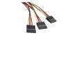 22cm SATA Adapter Cable IDE 4Pin Male to 3 Port SATA Female Splitter Hard Drive Power Supply Cable SATA Cable  New view 3
