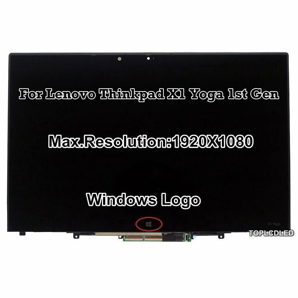 14 inch Replacement for Lenovo Thinkpad X1 Yoga FRU 00JT856 FHD 19201080 LCD LED Display Touch Screen Assembly with Bezel