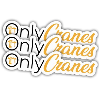 (3pcs) Cranes Stickers Electrician Stickers Only Cranes Funny Vinyl Stickers, Weather-Resistant Sticker for Water Bottles, Laptop, Window, Car 3cs Size 5"