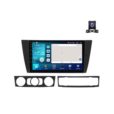 Double Din Car Stereo Multimedia Radio for BMW 3 Series E90/E91/E92/E93 9 Inch Touchscreen with Navigation MP5 Player, DSP RDS FM Car Radio with Carplay/Android Auto,4 core m100s 1g+32g