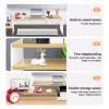 Adjustable Monitor Stand Riser with Acrylic Legs19.3" Length Dual Monitor Stand for Desk2-Tier Wood Desktop Organizer for Computer, Laptop, Printer & PC Modern Aesthetic Desk Shelf(wood-wavy) view 4