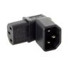 NFHK IEC Male C14 to Up+Down Direction Right Angled 90 Degree IEC Female C13 Power Extension Adapter AC Convertor view 1
