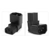 NFHK IEC Male C14 to Up+Down Direction Right Angled 90 Degree IEC Female C13 Power Extension Adapter AC Convertor view 2