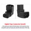 NFHK IEC Male C14 to Up+Down Direction Right Angled 90 Degree IEC Female C13 Power Extension Adapter AC Convertor view 3