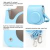 QANYEGN PU Leather Camera Pouch, Camera Protective Bag, Portable Camera Bag with Shoulder Strap and Pocket for Mini 11 Camera(Blue) view 3