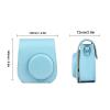 QANYEGN PU Leather Camera Pouch, Camera Protective Bag, Portable Camera Bag with Shoulder Strap and Pocket for Mini 11 Camera(Blue) view 4
