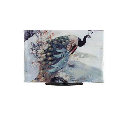 BuniQ SHIJT Tv Cover Protector Box Television Enclosure, Painting TV Screen Protection for Flat Led, Tv Display Cover for Moving(Peacock D,42 inches)