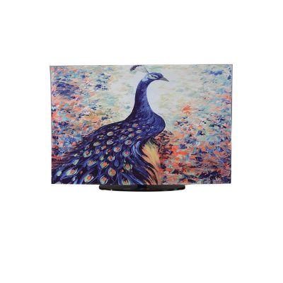 BuniQ SHIJT Tv Cover Protector Box Television Enclosure, Painting TV Screen Protection for Flat Led, Tv Display Cover for Moving(Peacock C,32 inches)