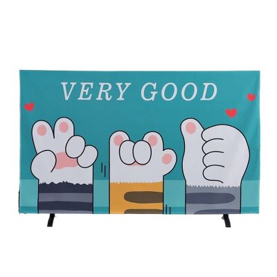 BuniQ Tv Cover Screens Protector, Display Universal Tv Enclosure for Living Room, Decoration Television Box for LCD Flat Plasma TV (Color : Cat's paw, Size : 47 inches)