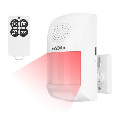 eMylo Motion Sensor AlarmHome Security Alarm System with Motion Sensor Alarm Indoor Infrared Sensors Protect Pet Friendly Portable Door Chime Bell Alert Burglar for Shop HomeUSB Supply