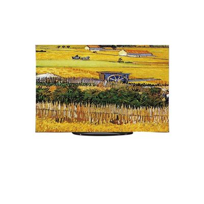 BuniQ Tv Cover Protector Box Television Enclosure, Painting TV Screen Protection for Flat Led, Tv Display Cover for Moving (Color : Oil Painting A, Size : 60 inches)