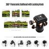 Camnoon Camera Tripod Complete Tripods with Panoramic Ballhead Bubble Level Adjustable Height Portable Travel Tripod for DSLR Digital Cameras Camcorder Mini Projector Compatible with Canon Nikon Sony view 4