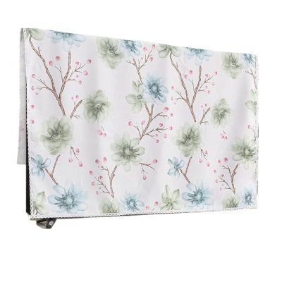 BuniQ SHIJT Tv Cover Cloth Tassels Screen Protectors, Display Universal Tv Enclosure for Moving, Flat Led LCD TV Protective, Painting Box(C-Green Flowers,55 inch)