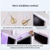 BuniQ SHIJT Tv Cover Cloth Tassels Screen Protectors, Display Universal Tv Enclosure for Moving, Flat Led LCD TV Protective, Painting Box(C-Green Flowers,55 inch) view 4