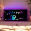 Drawelry Personalized Name Mirror LED Light - Custom Photo Date Light Up Neon Signs Livingroom Bedroom Wall Decor - Custom Photo view 4