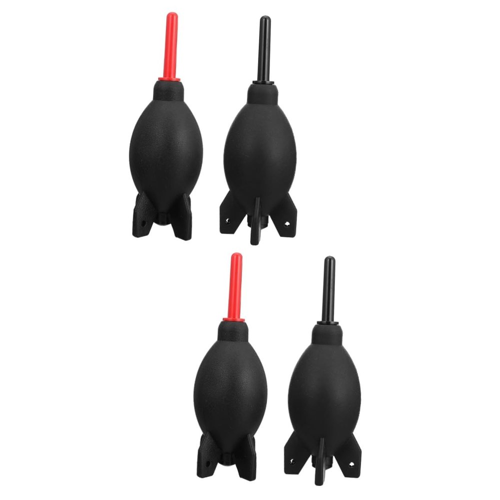 Gadpiparty 4 Pcs Blown Camera Lens Digital Cameraa Bulb Air Blower Computer Camera Blower Air Blower Cleaning Equipment Dogital Camera Air Blower Cleaner Electronic Hair Dryer, Black Red