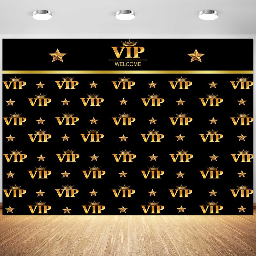 12x8ft VIP Backdrop Red Carpet Event Photography Background for Important Person Movie Night Theme Birthday Party Adults Portrait Banner Decorations Supplies Photo Booth Props