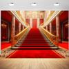 10x6.5ft Red Carpet Backdrop Golden Palace Gorgeous European Hall Photography Background Birthday Red Carpet Event Party Movie Night Banner Decorations Supplies Photo Booth Props view 1