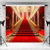 10x6.5ft Red Carpet Backdrop Golden Palace Gorgeous European Hall Photography Background Birthday Red Carpet Event Party Movie Night Banner Decorations Supplies Photo Booth Props view 3