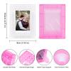 HIYQIN 2x3 Mini Photo Frame - 6 Pack Mini Plastic Photo Frame Compatible with Fujifilm Instax/Polaroid 2 x 3 Film - Fuji Instax Film Frame - Clear+Pink view 2