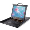 1U Rack Mount KVM Console-17 Rackmount Monitor Keyboard and Single Port VGA KVM, 50,000 MTBF,1280X1024 60Hz,17.6X18.9X1.67 inches(WXDXH),Fit 1U 19'' Rack,with 1 USB VGA Cable,1 Power Cord, 2 Brackets view 1